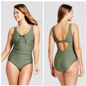 Merona Sage Green Women's One-Piece Swimsuit